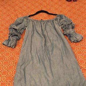 Denim blue pocketed dress